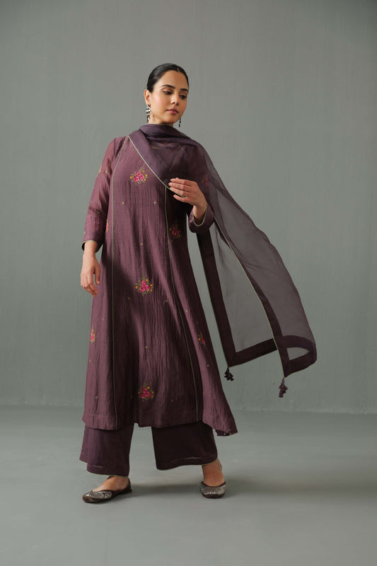 Noor Kurta Set Cholocate Brown