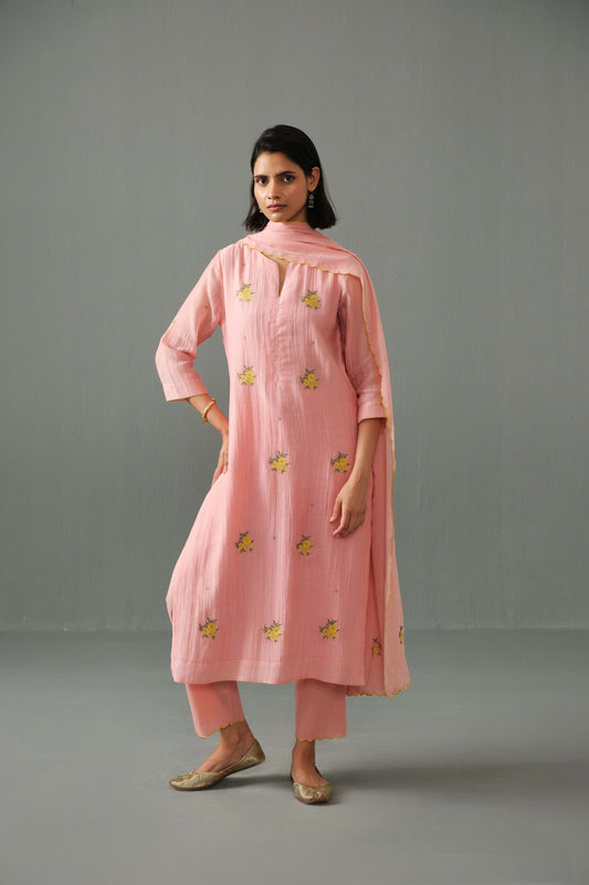 Ella kurta set pink