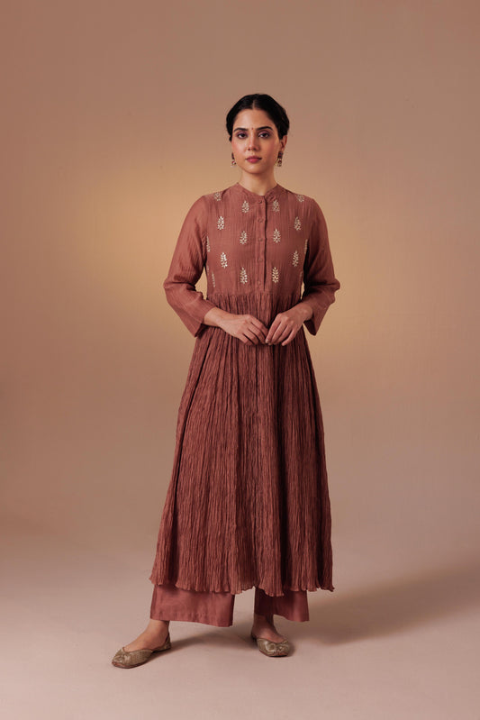 Indu Kurta Set - Brown