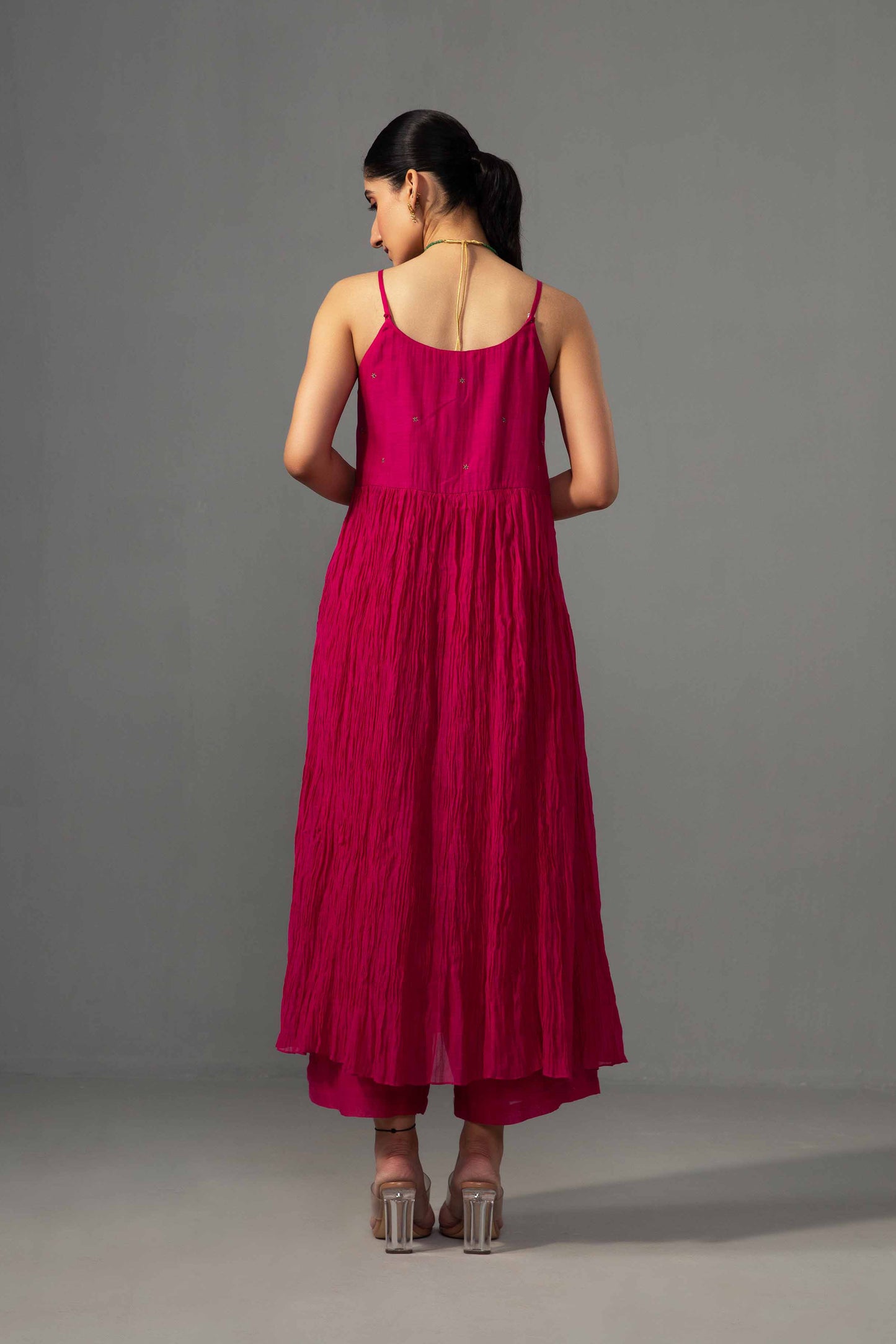 Roomani Ghera Set Fuschia