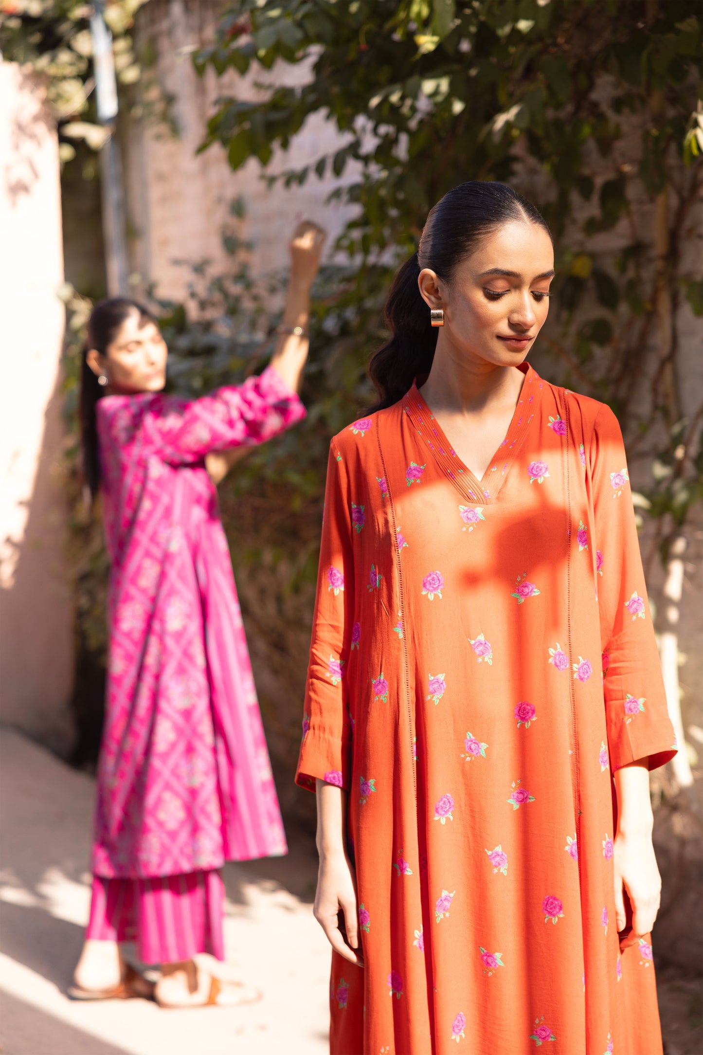 Thea Kurta Pant Set Orange