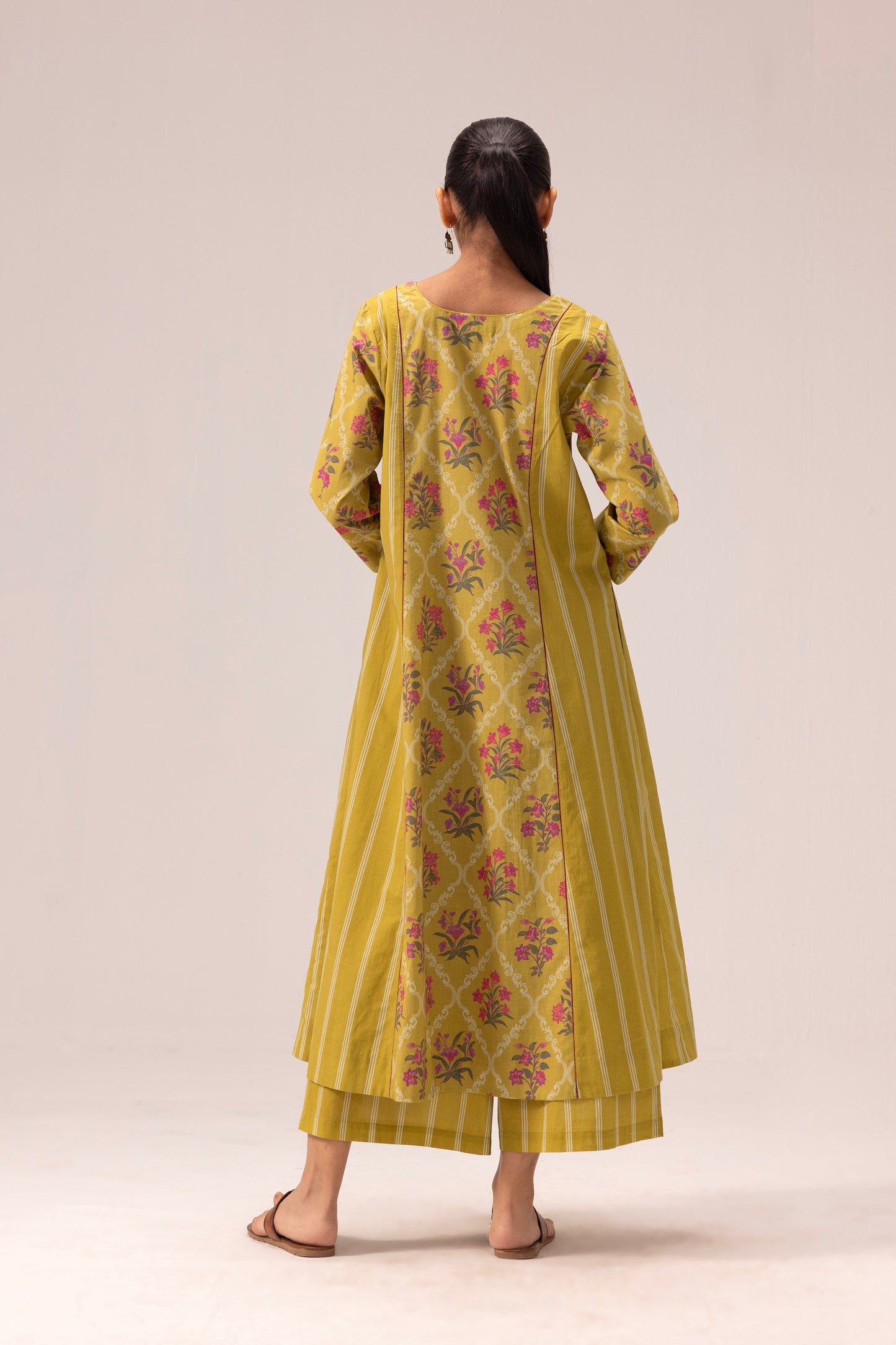 Sana Kurta Set Olive Green