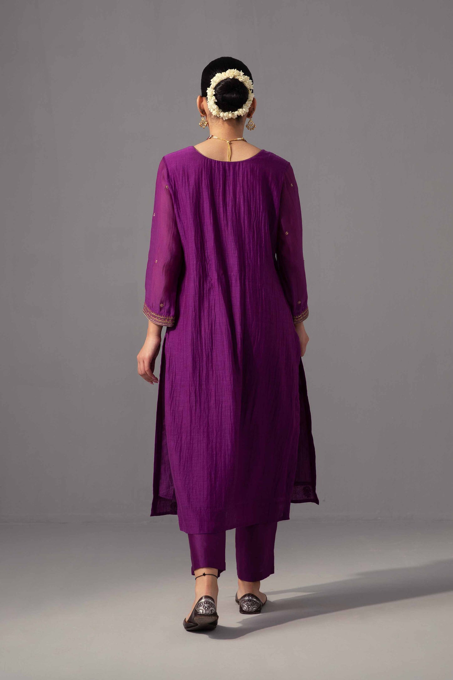 Ramya Kurta Dupatta Set Aubergine