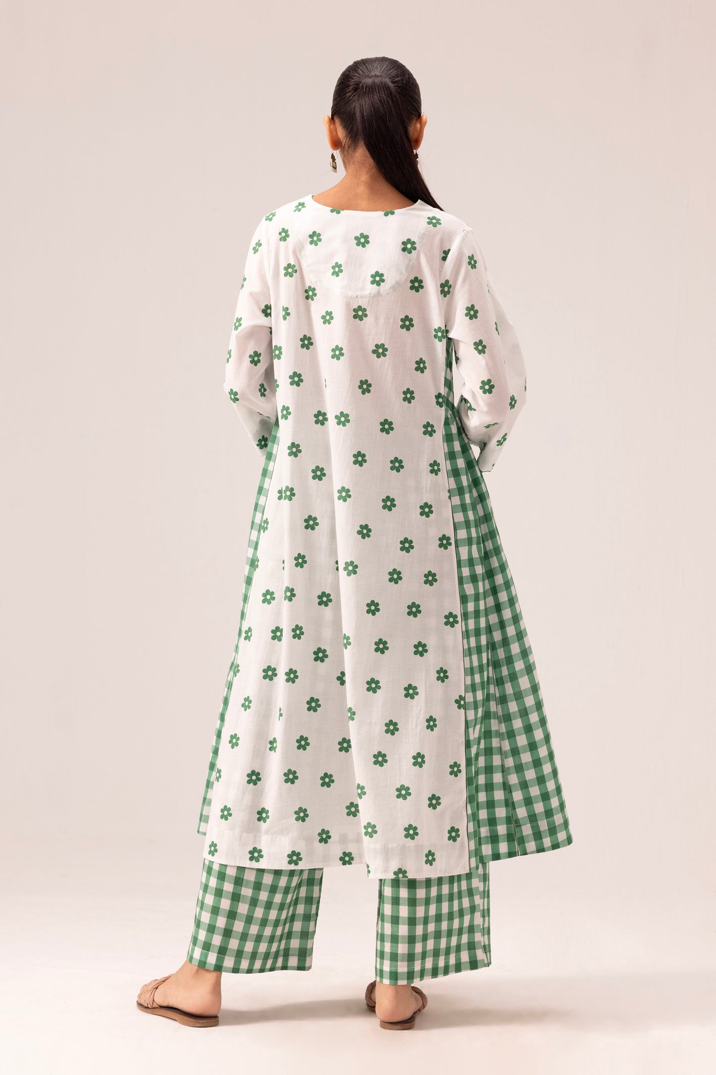 Jia Kurta Pant Set Green