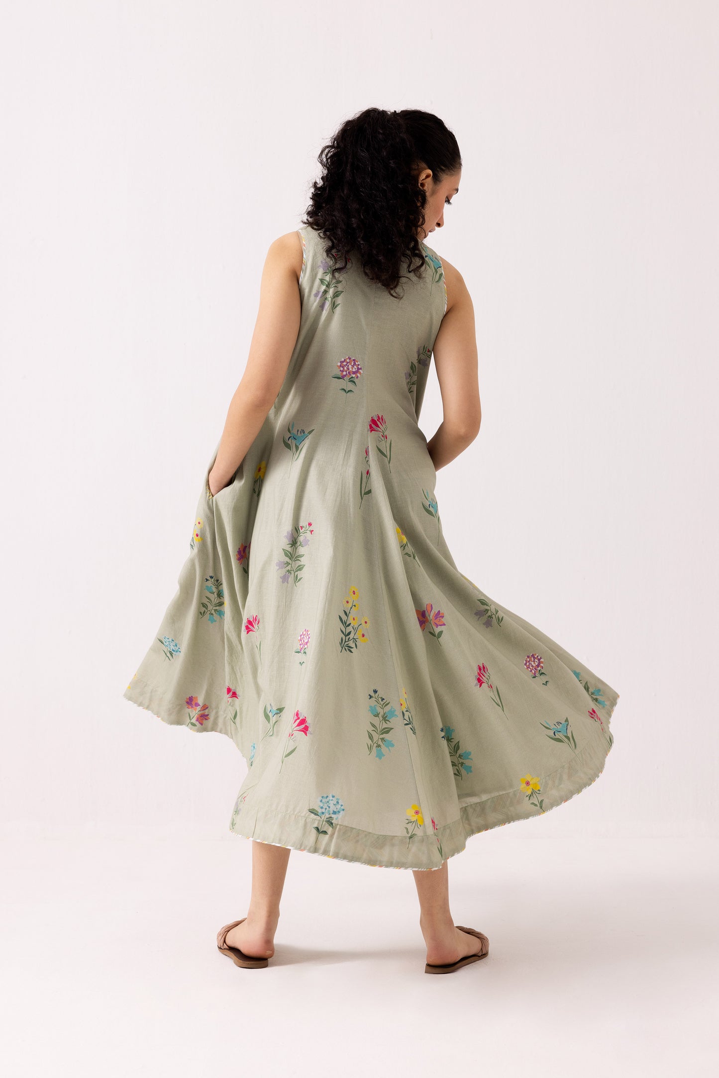 Orchid Dress Sage Green