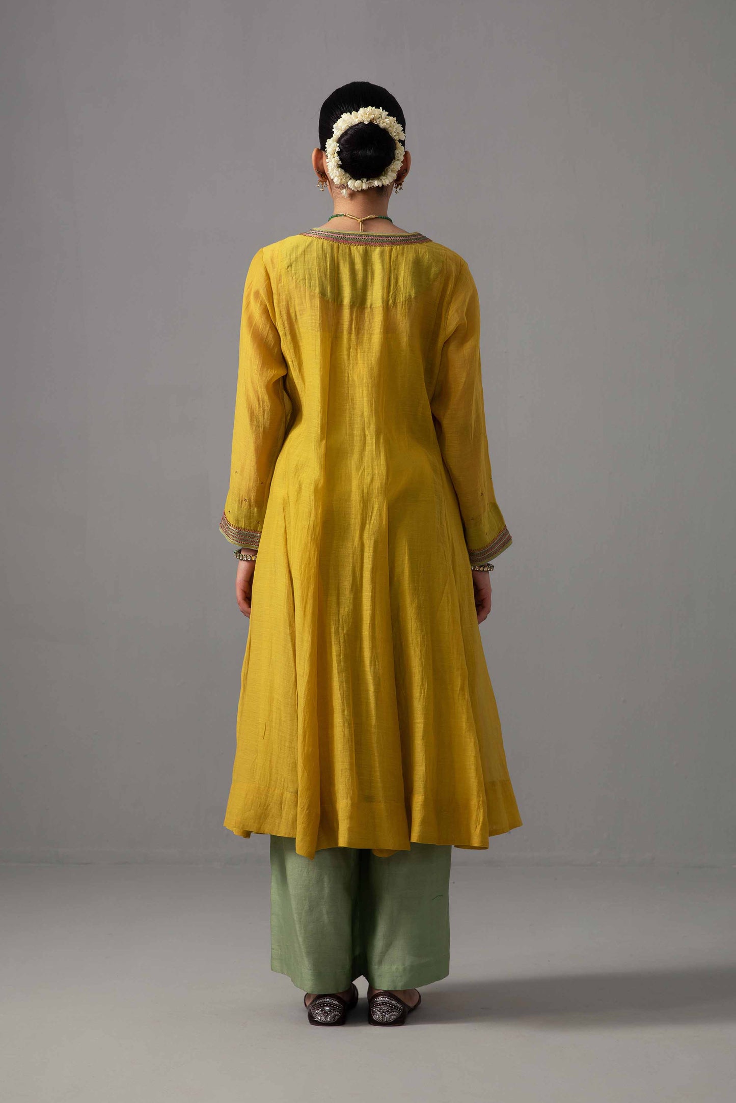 Rukmani Anarkali Set Yellow
