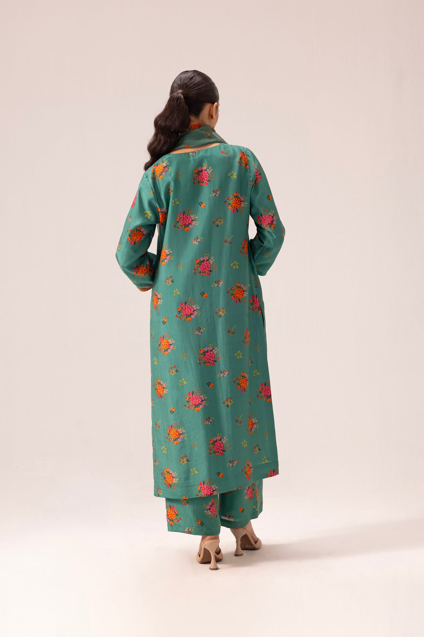 Amelia Kurta Set of 3 Green