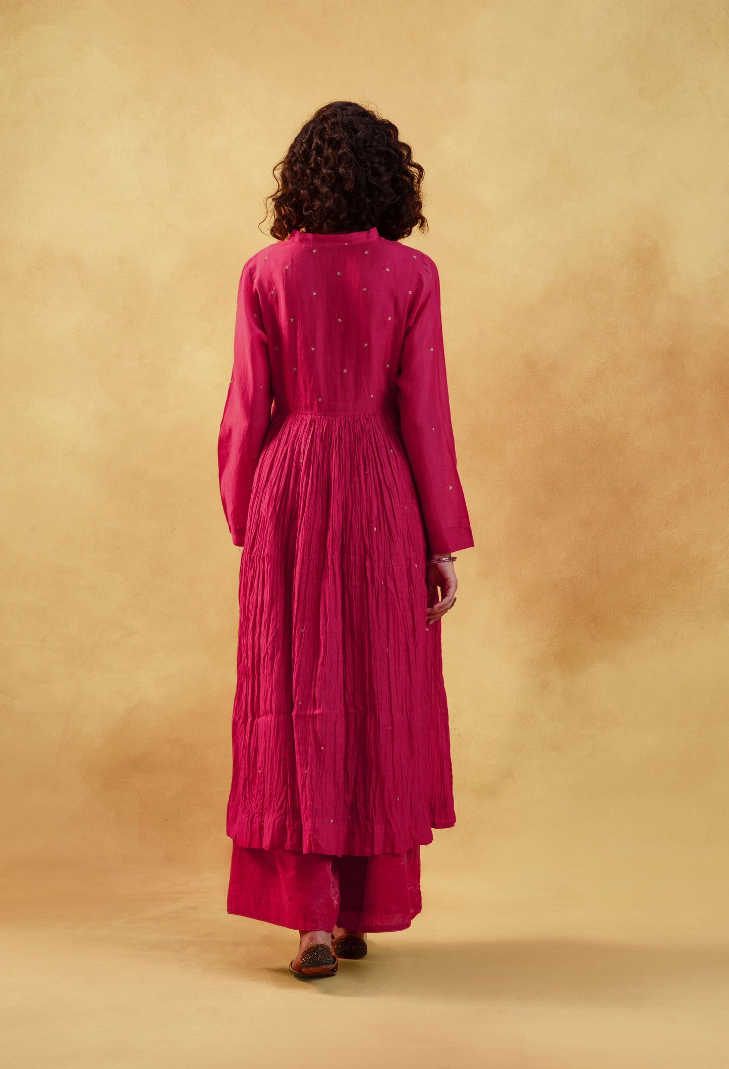 Indu Ghera Kurta Set of 3 - Dark Pink