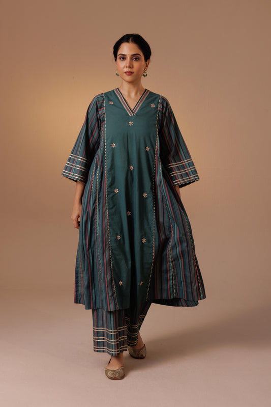 Veera Choga kurta set- Green
