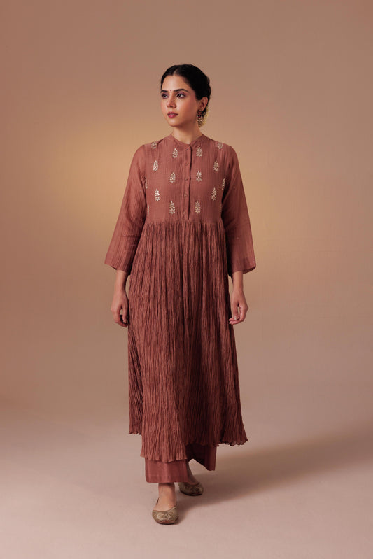 Indu Kurta Set - Brown