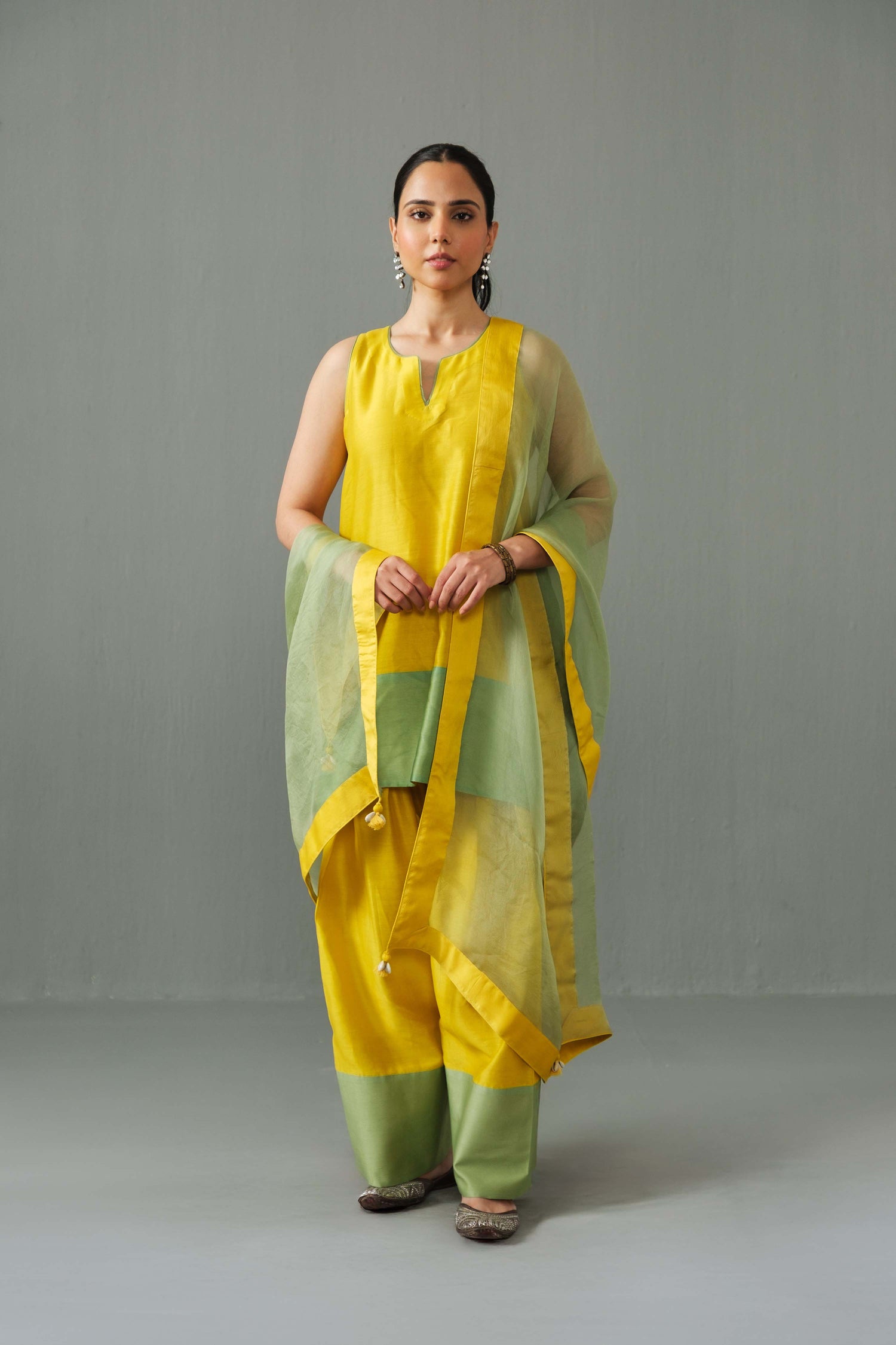 Sofia Farshi Salwar set yellow