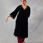 Nauheed Kurta Pant Dupatta Set Balck