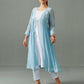 Charlotte Overlay kurta set blue