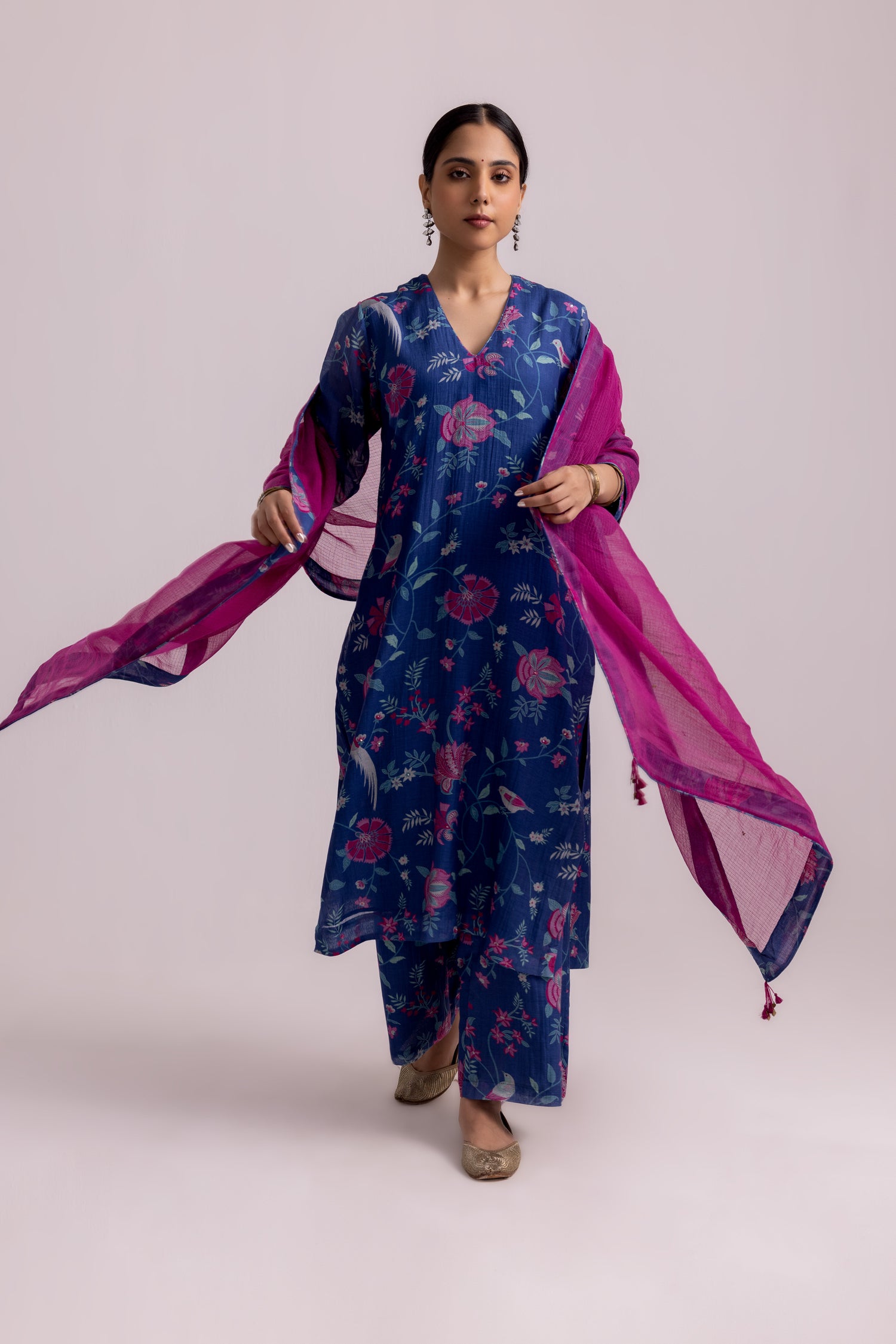 Shama Kurta Dupatta Set Blue