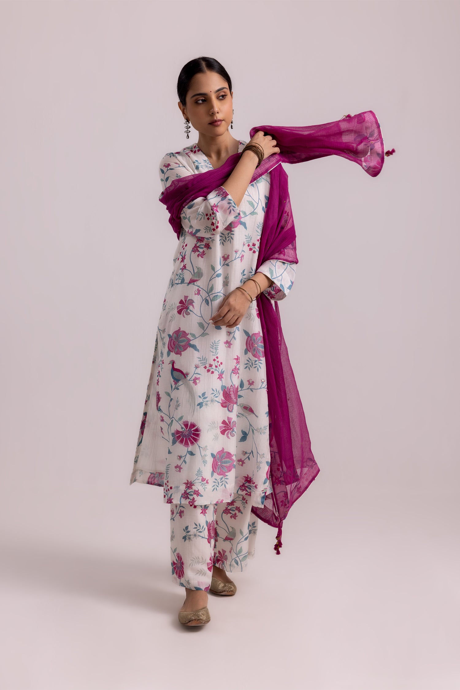 Longsleeve van puur katoen (set van 3) wit zwart grijs met print Longsleeve van puur katoen (set van 3) wit zwart grijs met print