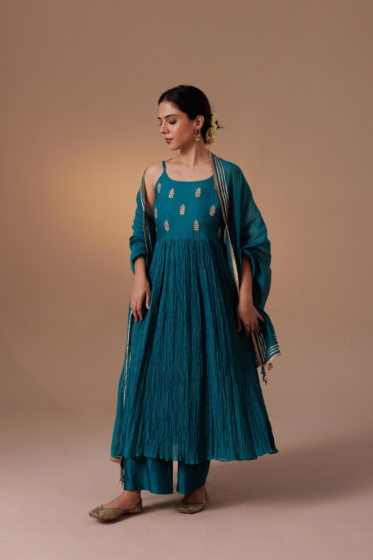 Roomani Kurta Set - Turquoise