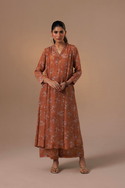 Thea kurta set - Brown