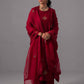 Noor Kurta Dupatta Set Red