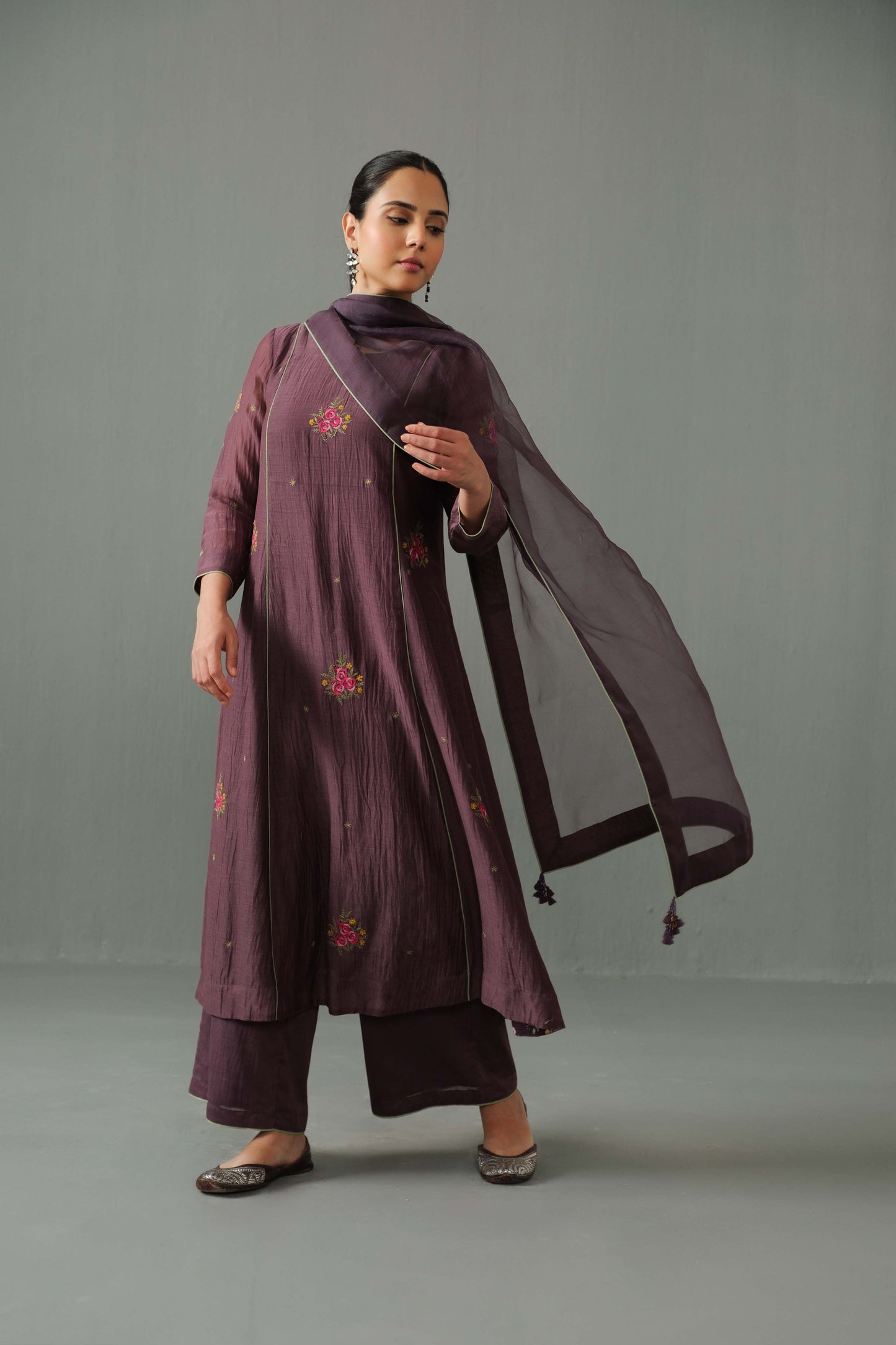 Noor Kurta Set Cholocate Brown