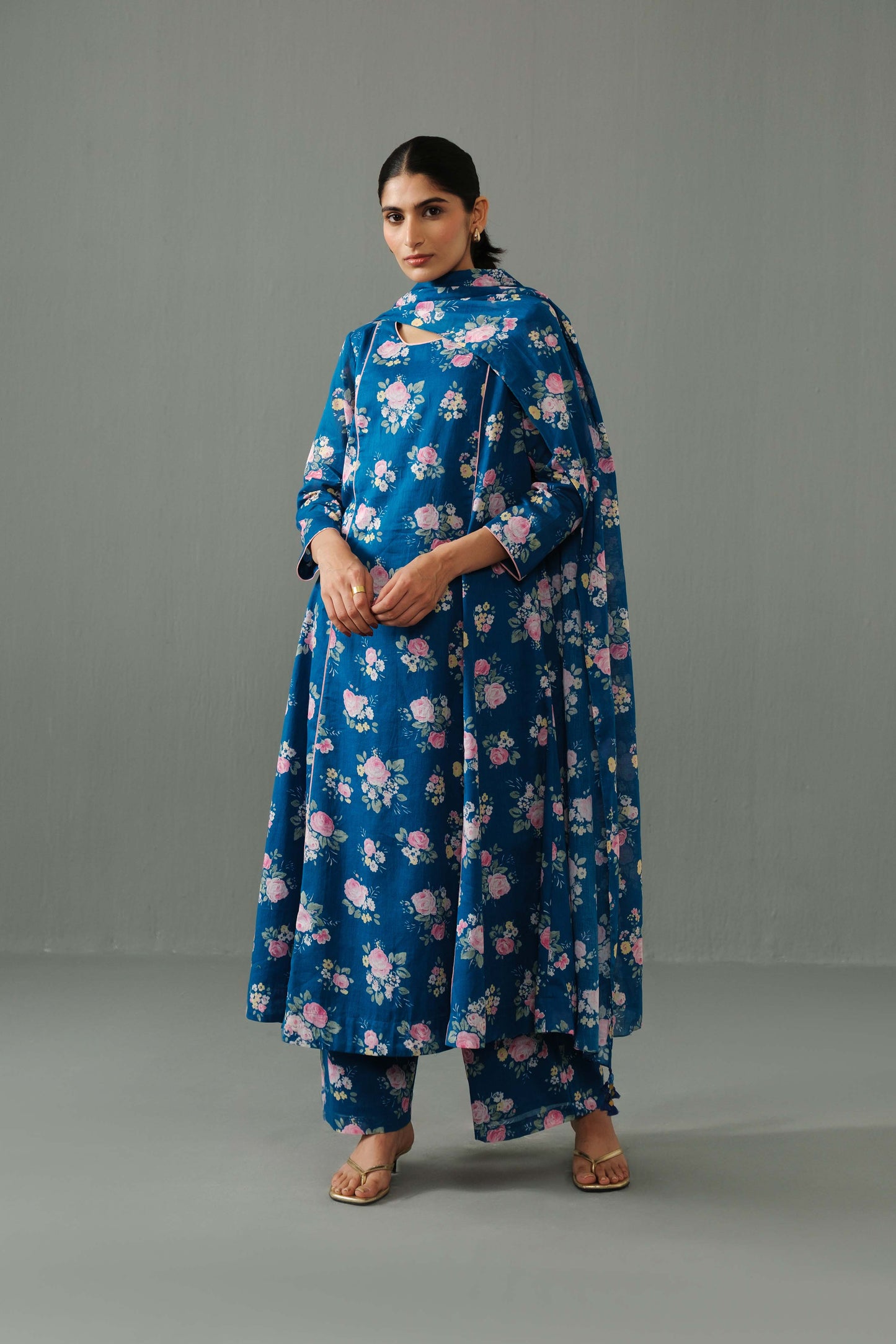 Noor Kurta Set Indigo Blue