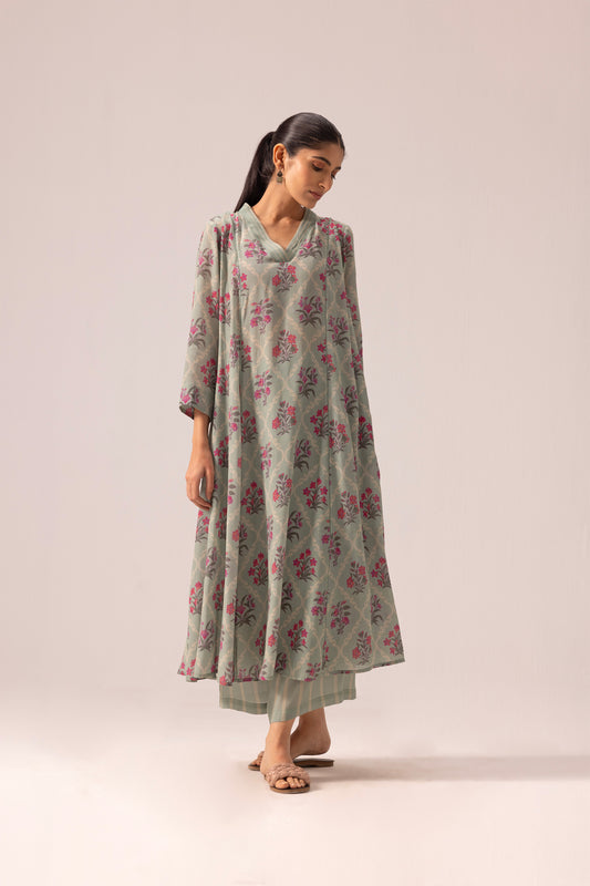 Thea Kurta Pant Set Sage Green