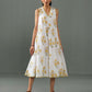 Orchid Block Print Dress yellow