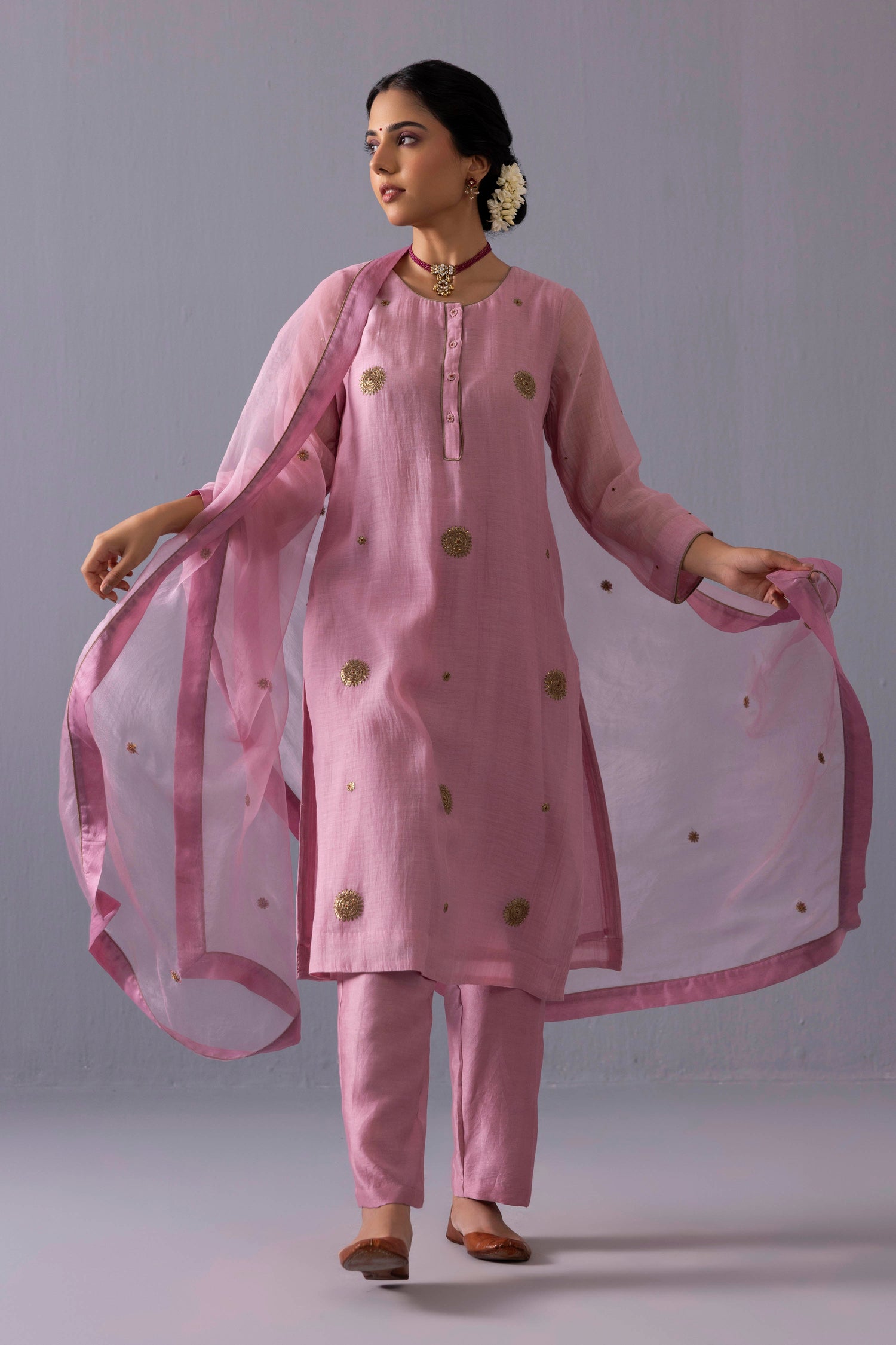 Malti Kurta Set Pink