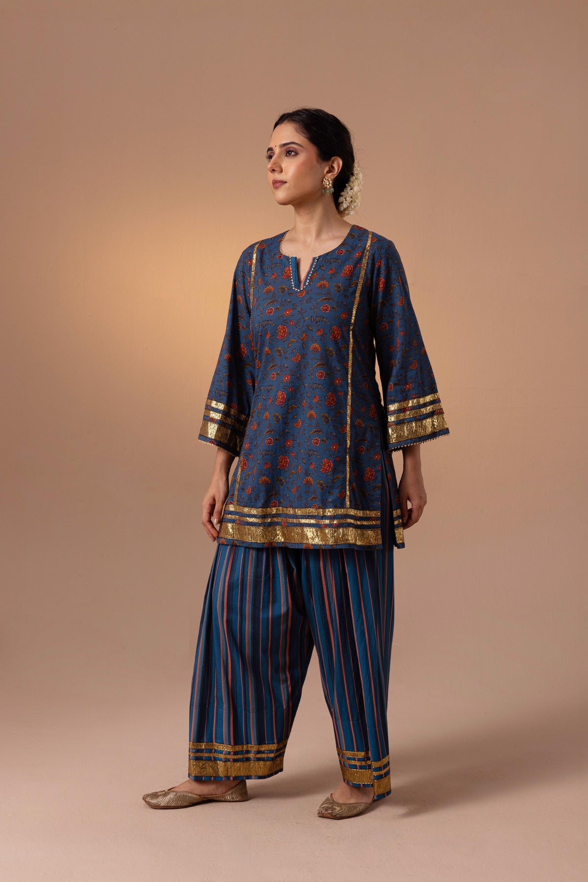 Sofie Gota Farshi Salwar - Blue