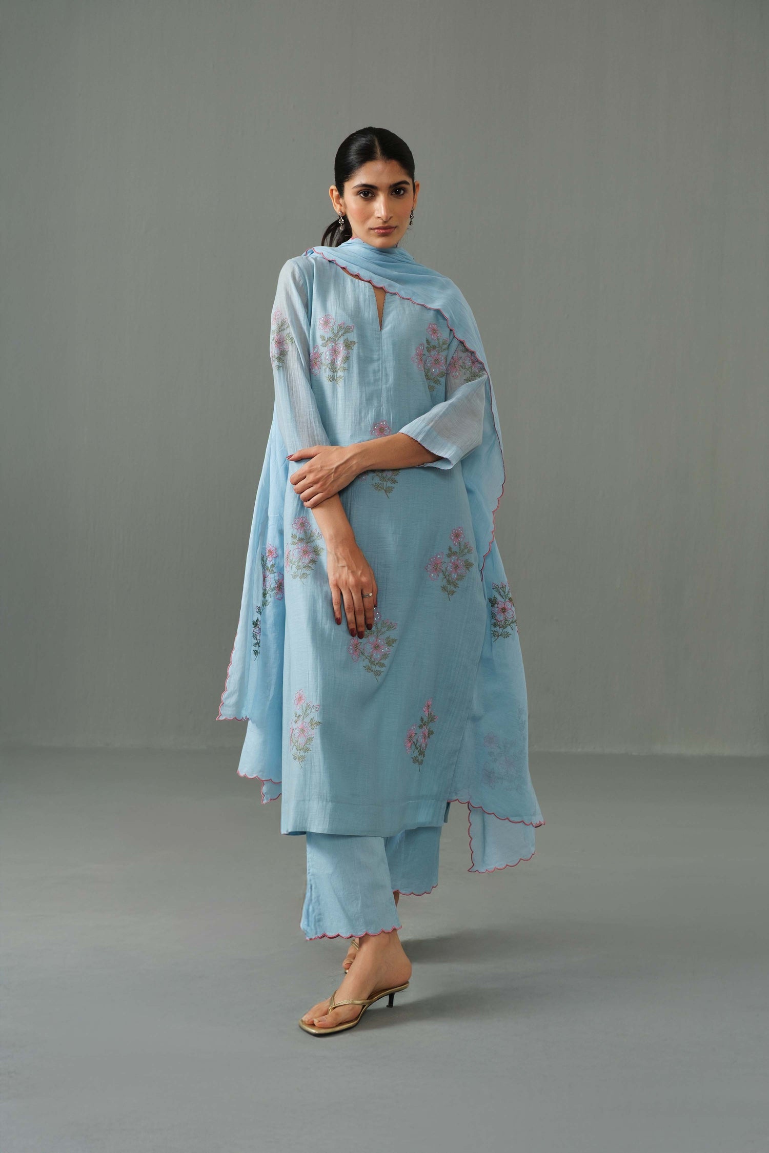 Ella kurta set blue