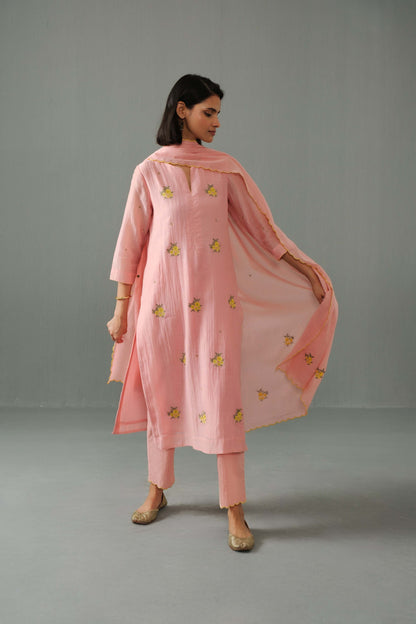 Ella kurta set pink