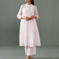 Jane block print kurta set Pink
