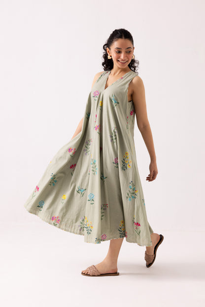 Orchid Dress Sage Green