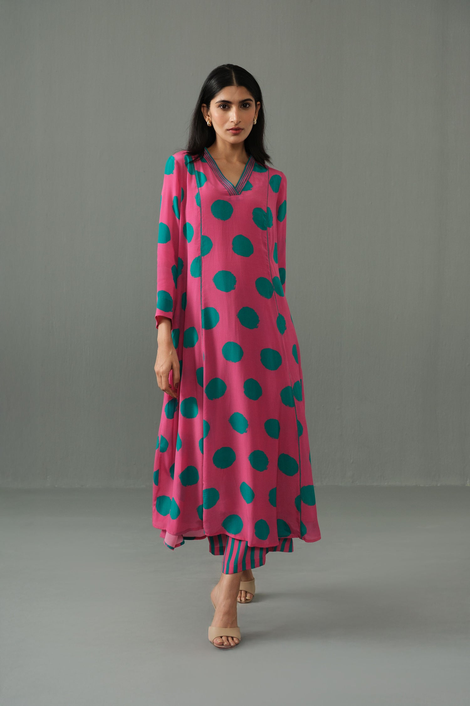 Thea Polka dot co-ord set Pink