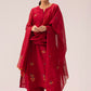 Avanti Kurta Dupatta Set Red