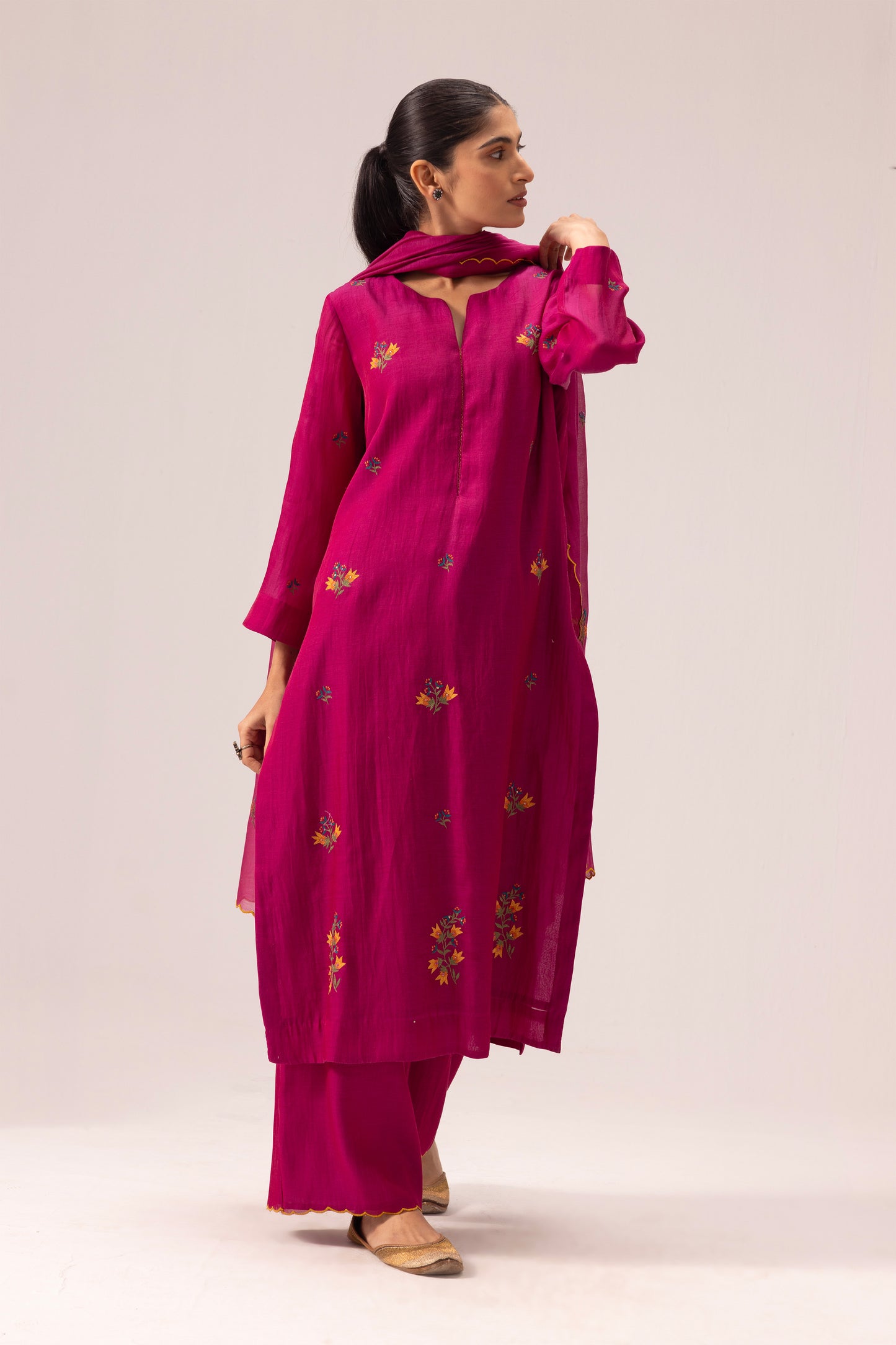 Avanti Kurta Dupatta Set Pink