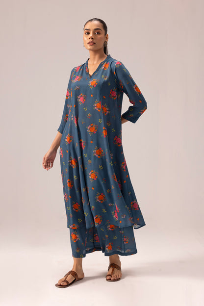 Thea Kurta Pant Set Blue