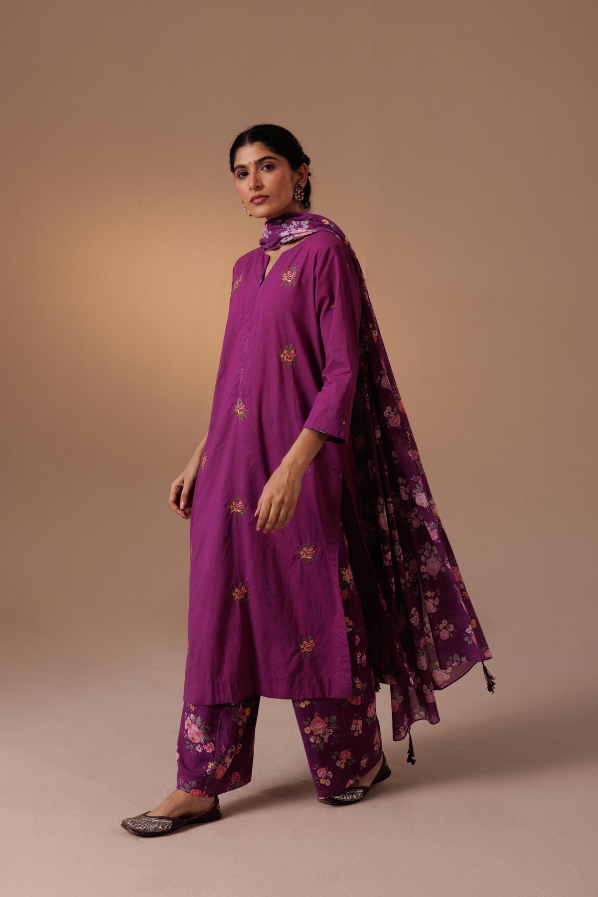 Avanti Kurta Set - Aubergine
