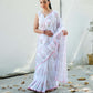 Akira block printed Saree Pink