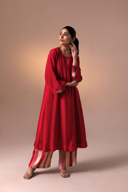Chaya Kurta Set - Red