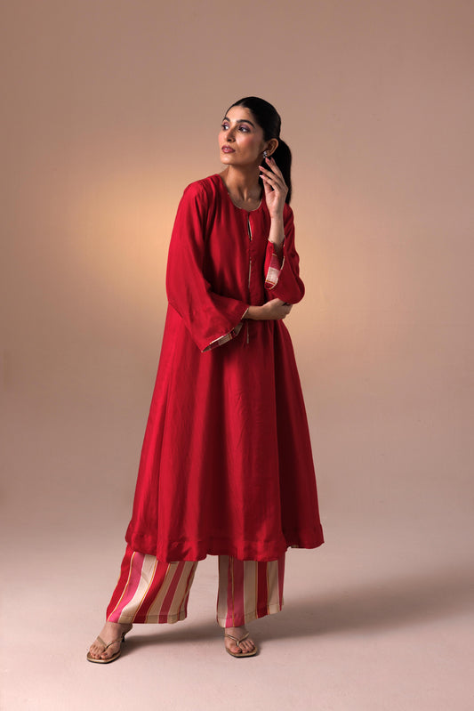 Chaya Kurta Set - Red