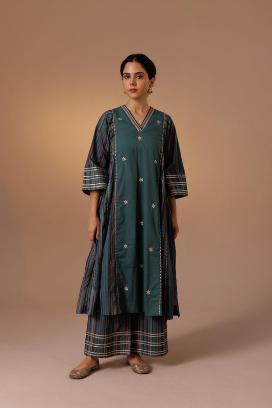 Veera Choga kurta set- Green