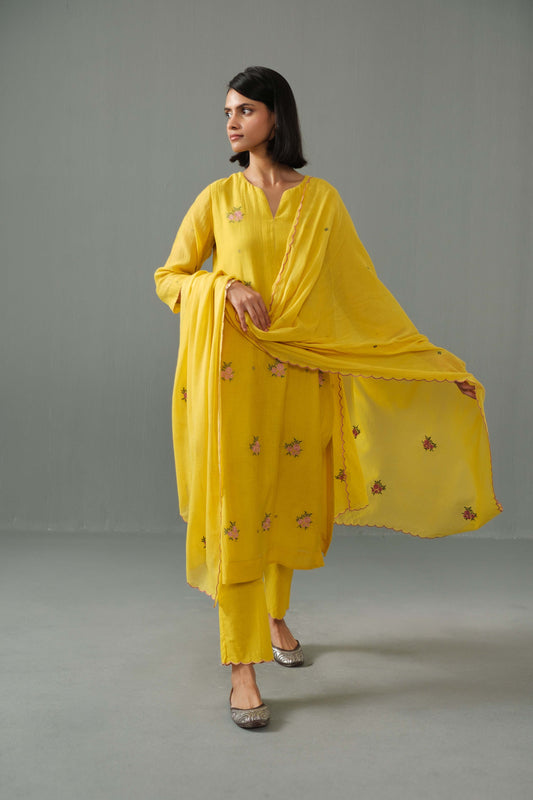 Ella kurta set yellow