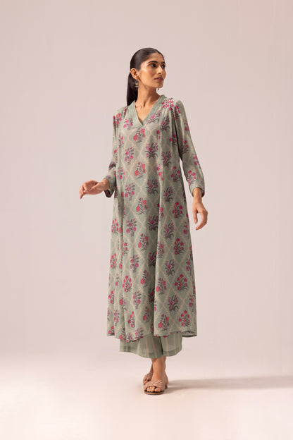 Thea Kurta Pant Set Sage Green