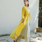 Charlotte Overlay kurta set yellow