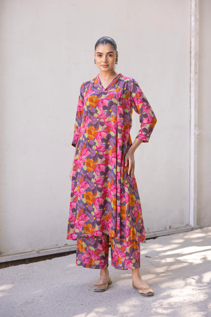 Thea Kurta Pant Set Multicolor