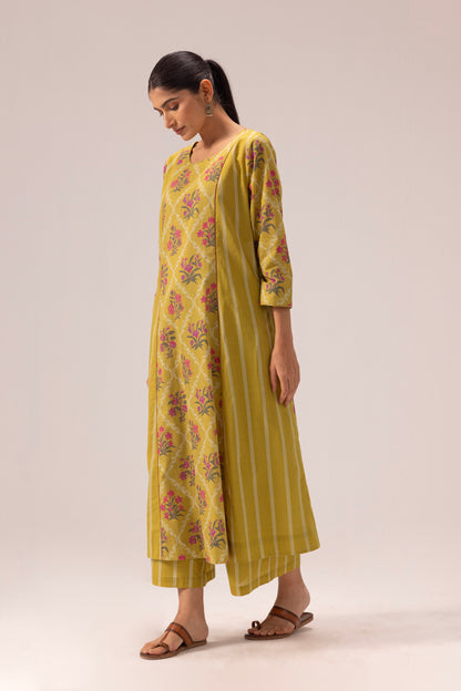 Sana Kurta Set Olive Green