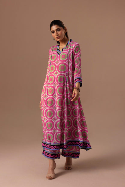 Thea kurta set - Suzani green