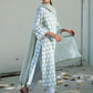 Abha block print kurta set-Green