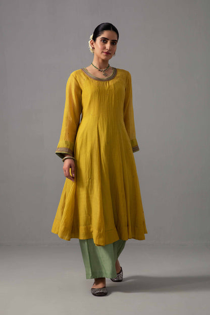 Rukmani Anarkali Set Yellow