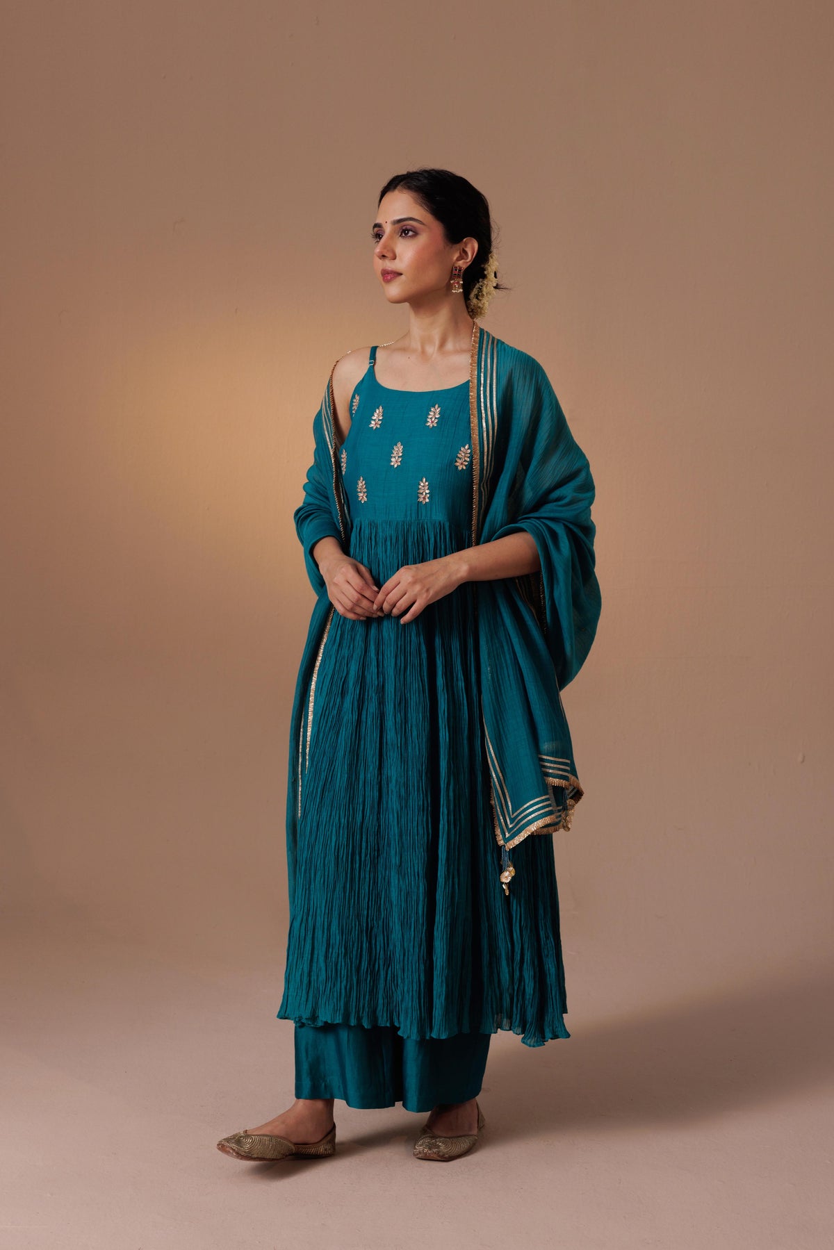 Roomani Kurta Set - Turquoise